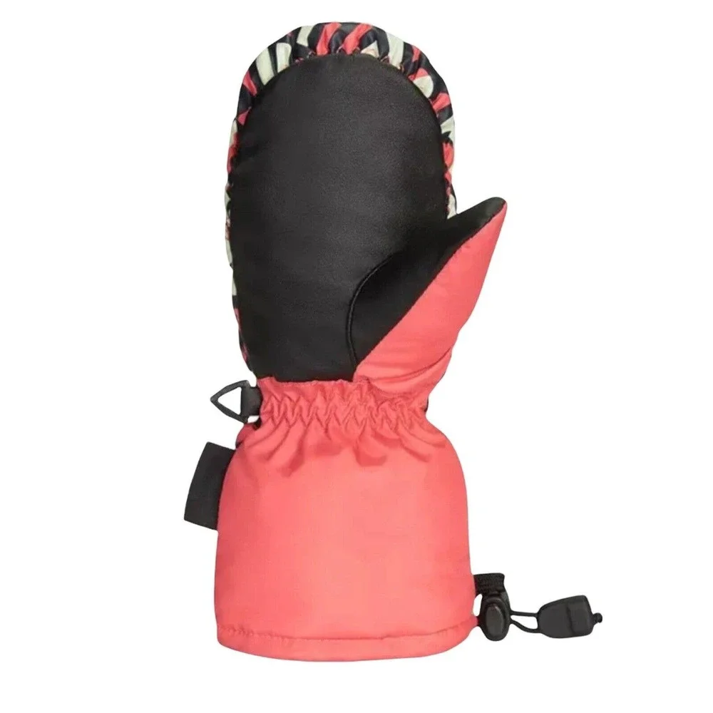 Dakine Kids Mittens - Red and Black Pattern